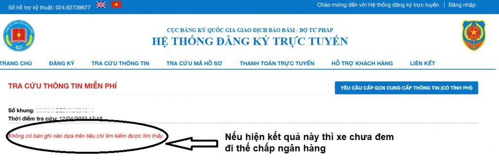 thong bao he thong xe chua thep chap ngan hang - camxeoto24h.com